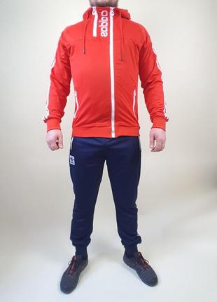 Мужской спортивный костюм adidas красный с синим (размер м)4 фото