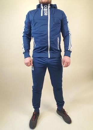 Чоловічий спортивний костюм adidas синій (розмір l)