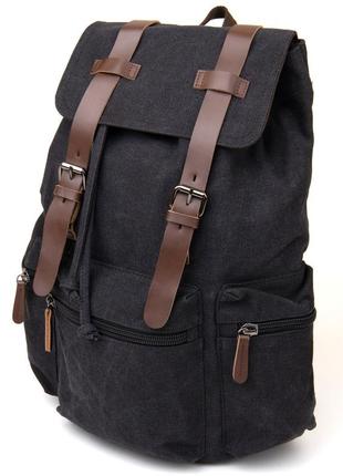 Рюкзак туристичний текстильний унісекс vintage 20608 чорний