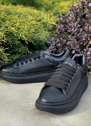 Кроссовки alexander mcqueen oversized sneakers all black3 фото