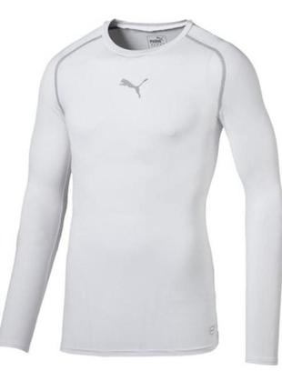 Чоловіча футболка з довгим рукавом кофта для спорту спортивний реглан білий від puma xxl