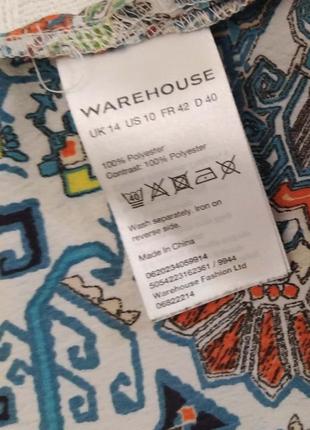 Блуза, орнамент, широкая, бохо, от warehause5 фото