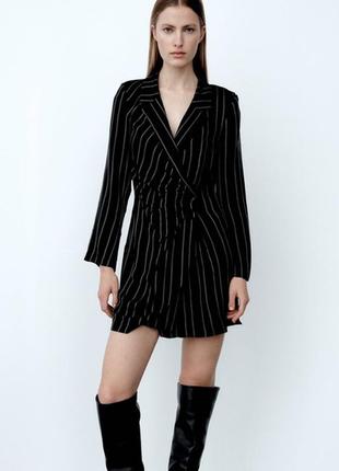 Платье пиджак  в полоску zara