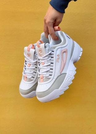 Кросівки fila disruptor ii white/pink3 фото