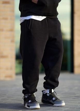 Теплі спортивні штани оверсайз ogonpushka scale 2.0 чорне3 фото