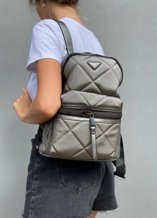 Рюкзак в стиле прада / prada grey backpack / стильный портфель