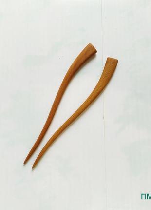 Заколка для волос из дерева парная "1+1 ф 10 бук".3 фото