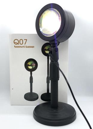 Проекционный светильник sunset lamp usb с эффектом заката, рассвета q07 bf