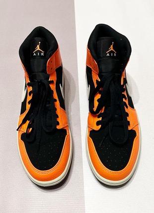 Чоловічі оригінальні кросівки nike air jordan 1 orange 45 розмір4 фото