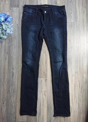 Женские синие узкие джинсы скинни р.44/46 джинсовые брюки штаны