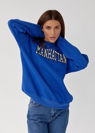 Утепленный свитшот, цвет джинс. в наличии 2шт