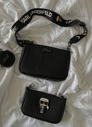Женская сумка, сумочка с набором, стильная 🖤2 фото