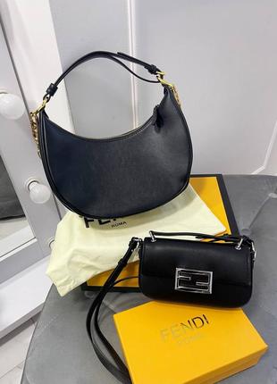 Сумка клатч люкс у стилі fendi🖤5 фото