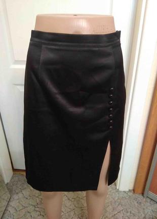 Спідниця літня з чорного атласу (41)