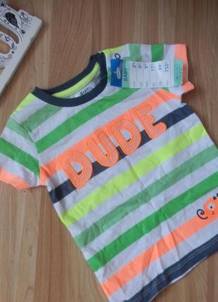Нова фірмова футболку вaby малюкові 9-12 місяців.