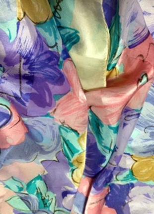 Anna cetti. italy. прелестный платок из натурального шелка в цветы3 фото
