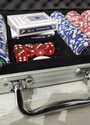 Набір покер в алюмінієвому кейсі 500 фішек з номіналом6 фото