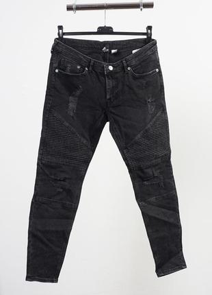 Оригинальные джинсы-bikerjeans skinny fit от бренда h&m разм. 406 фото