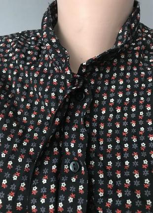 Рубашка цветочный принт,блуза на пуговицу2 фото