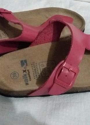 Ортопедичні шкіряні в"єтнамки шльопки walkx comfort