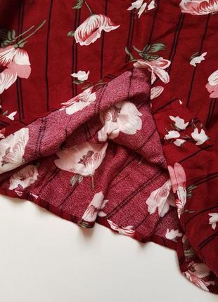 Стильная блуза с открытыми плечами в цветочный принт,топ с открытыми плечами и завязками9 фото