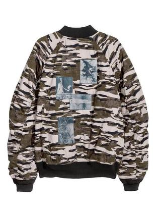 Куртка бомбер divided h&m милитари 2