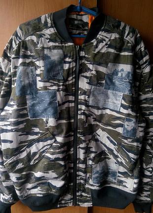 Куртка бомбер divided h&m милитари 3