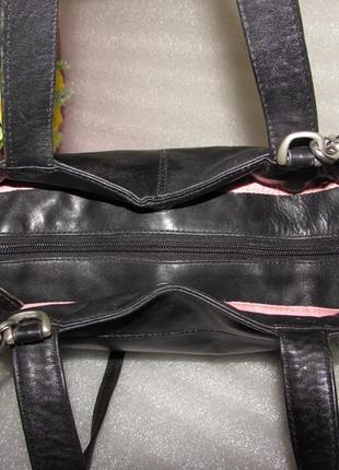 Yoshi ~ удобная кожаная сумка 3 отделения,ремень на плечо ~  англия4 фото