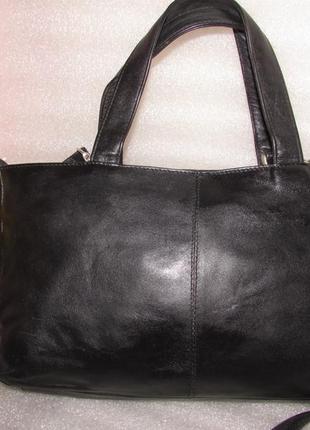 Yoshi ~ удобная кожаная сумка 3 отделения,ремень на плечо ~  англия1 фото