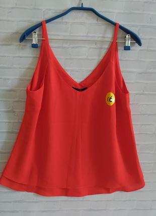 Коралловый базовый топ на лямках george uk14