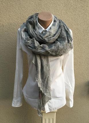 Большой,легкий,ассиметричный шарф,серая выворка2 фото