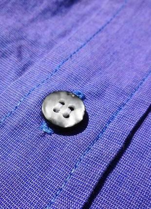 Giardoni. итальянская фиолетовая рубашка с длинными рукавами и перламутровыми пуговками.7 фото