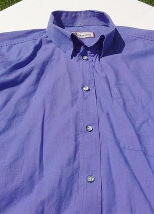 Giardoni. итальянская фиолетовая рубашка с длинными рукавами и перламутровыми пуговками.8 фото