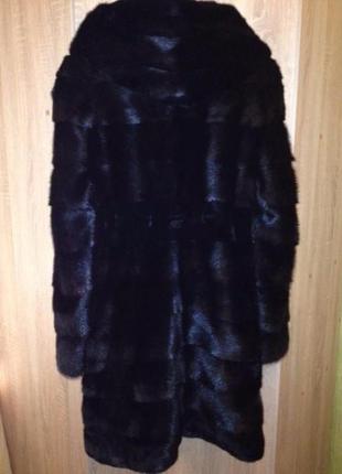 ‼️ шуба норковая carolina fur. шубка под пояс (норка чёрная, натуральная)6 фото