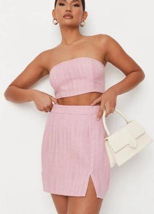 Missguided uk14  топ бандо, на блискавці,  буклє1 фото