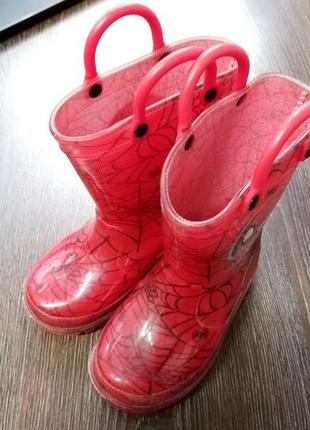 Чоботи гумові людина павук - spiderman.23 розмір по устілці 14 см.