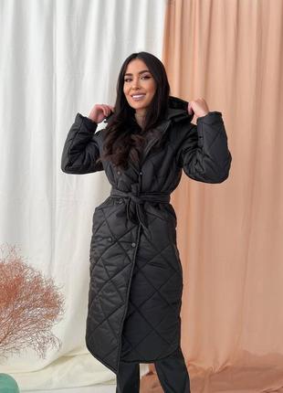 Пальто зимове жіноче стьобане розм.42-48