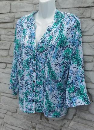 Распродажа!!! красивая, натуральная блуза в принт3 фото