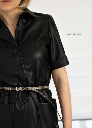 Платье из искусственной кожи от zara7 фото