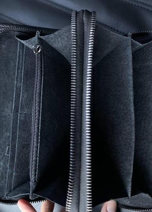 Мужской кожаный клатч портмоне в стиле лакоста на 2 отдела, кошелек барсетка lacoste натуральная кожа6 фото