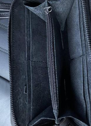 Мужской кожаный клатч портмоне в стиле лакоста на 2 отдела, кошелек барсетка lacoste натуральная кожа4 фото