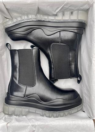 Кроссовки bottega vineneta black sole (no logo) (без меха)