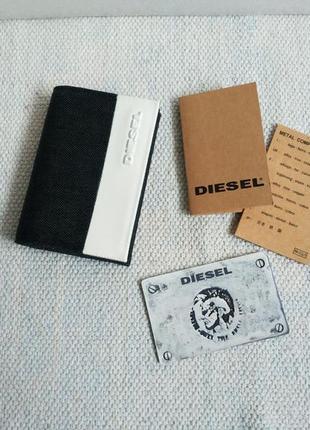 Тканевый мужской кошелек cardholder diesel chrome-d dukez италия оригинал