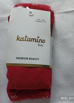 Колготы бордо с бантиками katamino
