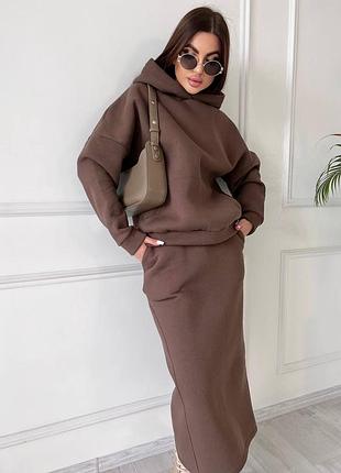 Спортивний костюм худі спідниця