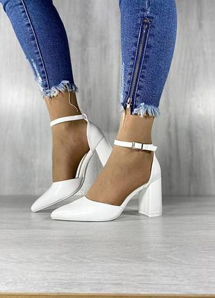 ❤️ шикарные белые туфли лодочки