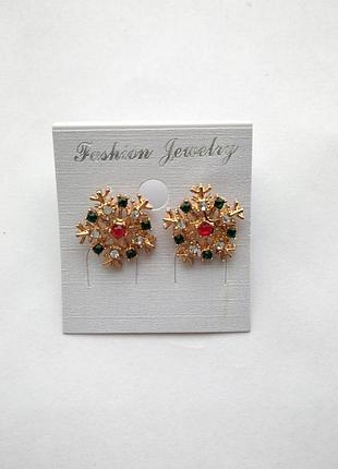 Сережки, серьги снежинки