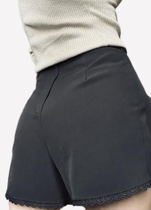 Miss selfridge shorts women black жіночі брючні шорти чорні літні легкі високі високий пояс7 фото