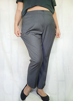 Завужені елегантні штани темно-сірого відтінку3 фото