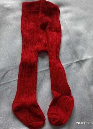 Колготи червоні 3-6 місяців / 8 кг